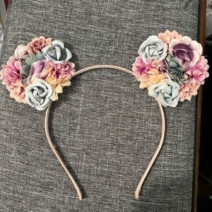 Floral Mickey ears headband